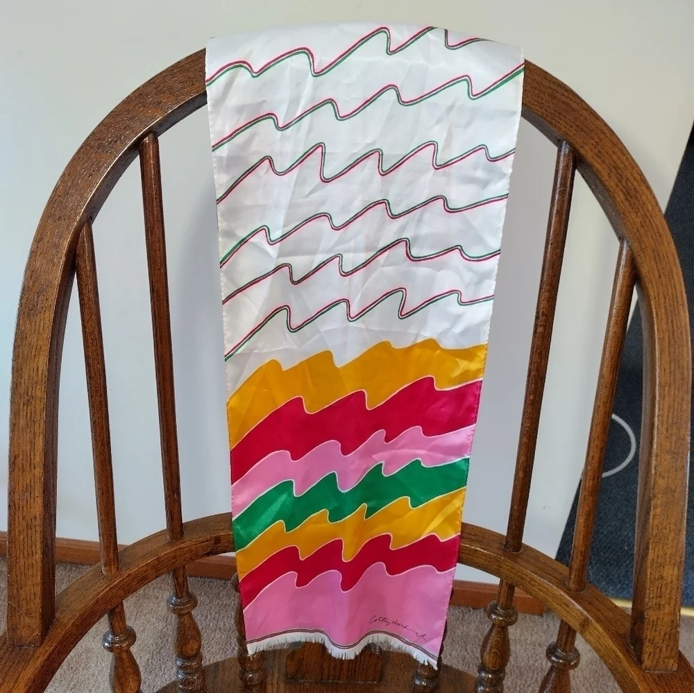HOST PICK!! Vintage Cathy Hardwick Colorful Scarf - Picture 7 of 8